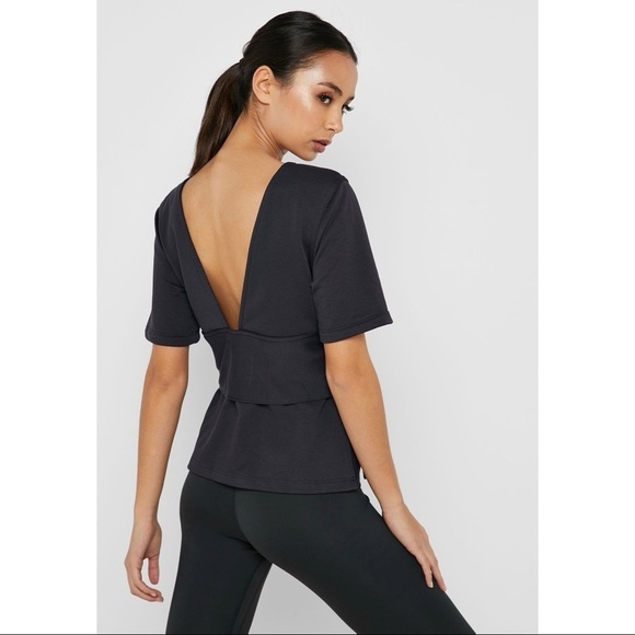 [Nike] Studio Wrap Short Sleeve Top - Picture 7 of 12